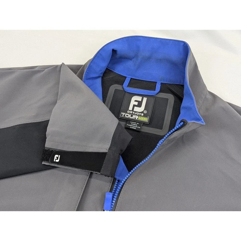 aterproof Golf Rain JacketL Gray Blue